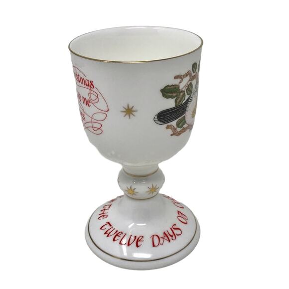 Royal Doulton 2 Turtle Doves Porcelain Goblet 12 Days of Christmas Bone China - Picture 7 of 8